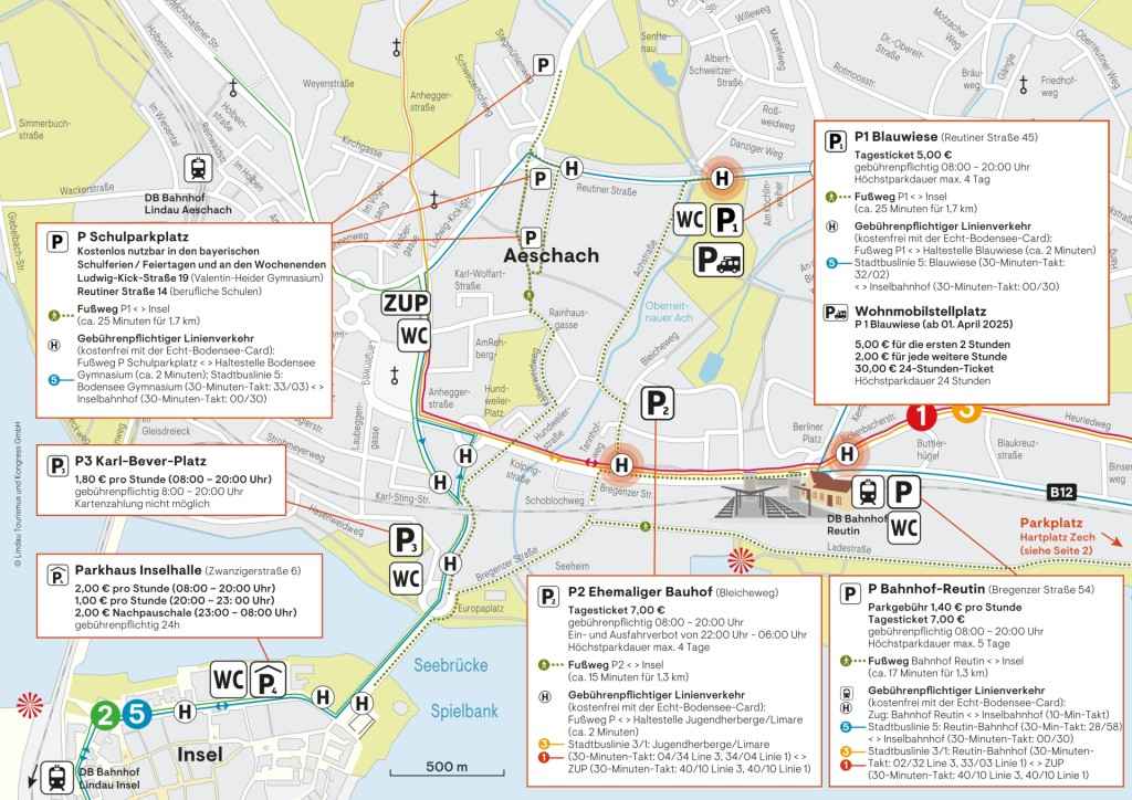 Parkplatzkarte von Aeschach